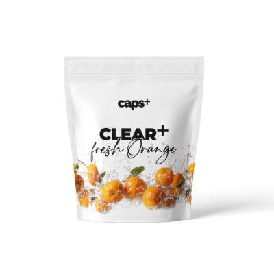 Caps Plus Clear Plus Fresh Orange Front