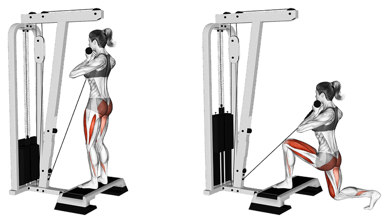 Reverse Lunges Am Kabelzug